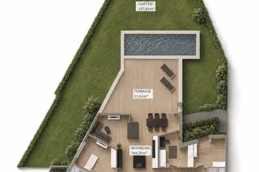 A1 | exklusives Gartenapartment mit Pool-Bescheid - Luxuriöses Wohnprojekt in Aldrans