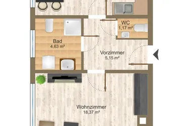 "Mietwohnung mit Garten und Parkplatz"