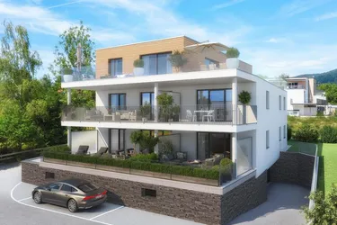 Expose Baustart ! Attersee - elegante sonnige 3 Zimmer Terrassenwohnung