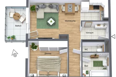 2 Zimmerwohnung mit Balkon! Neubau!