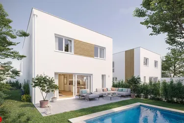 Neubau Einfamilienhaus in Wienerherberg – modernes Wohnen mit Garten nahe Wien
