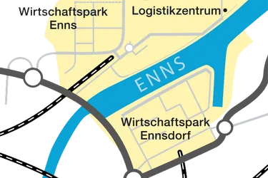 Halle auf 11.000m² BB-Grund und befestigt im Hafen Enns - Ennsdorf 