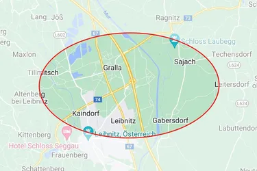 Expose Gralla - Nähe Abfahrt A9 Leibnitz / Betriebsgrundstück ca. 10.000 m² zu mieten
