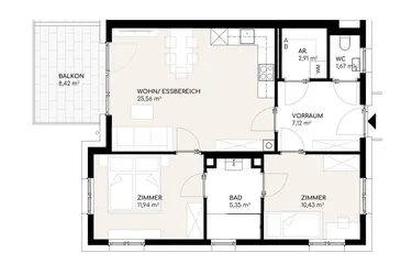 3-Zimmer-Anleger-Wohnung - Neubau!