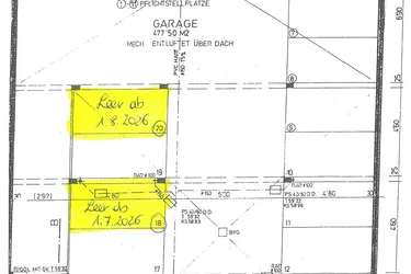 Unbefristete Garagenplätze in 1150 Wien