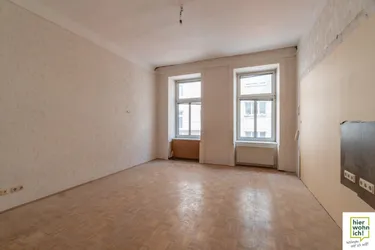 Sanierungsbedürftig helle 2 Zi Altbauwohnung im Karmeliterviertel
