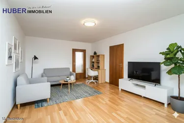 WOHNEN GÜNSTIGER ALS MIETE|HELLE 55m² TERRASSENWOHNUNG|ZENTRUM KIRCHSCHLAG|RUHIG|20m² SÜDTERRASSE