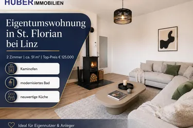 TOP-PREIS: € 125.000 – 2-Zimmer-Eigentum in St. Florian bei Linz