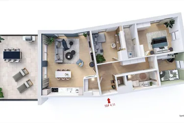 4-Zimmer-Wohnnug mit Terrasse am Südhang - Top 4.11
