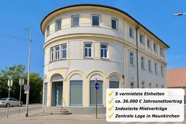 STABILE ERTRÄGE | Voll vermietet | 5 Einheiten | ca. € 36.000 Jahresnettoertrag | Zentrum Neunkirchen