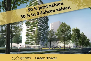 AKTION 50/50 | Green Tower | Hochhaus mit ökologischem Mehrwert und vertikalem Wald | Provisionsfrei