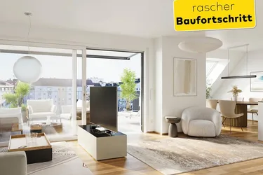 Rascher Baufortschritt! "PILLmein" - 164 m² Penthouse mit 22 m² Terrasse (Top 1.15)