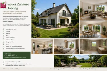 Elegantes Einfamilienhaus mit Garten, Kamin &amp; Garage in 1190 Wien – Ihr Traumhaus wartet!