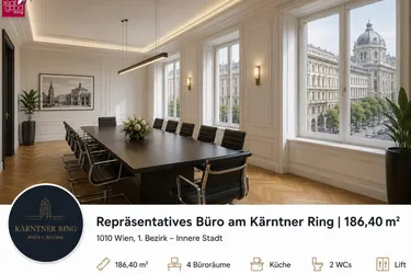 Ihre repräsentative Geschäftsadresse am Kärntner Ring – 186 m² Büro mit Klimaanlage