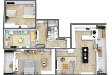 8020 -Großzügige 4-Zimmer-Wohnung mit 2 Loggias und kostenlosem Parken im Innenhof