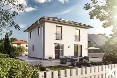 Sonniges Baugrundstück mit inspirierendem Visualisierungskonzept