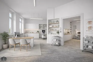 Steinwurf zum Augarten - Sanierungsbedürftige ECK- Büro/Praxis/Verkaufsfläche/Atelier - Prachtvolles Stilaltbauhaus