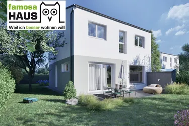 Provisionsfrei: ziegelmassives Einfamilienhaus mit 184m² Nutzfläche samt Keller, 23m² Terrasse, Südgarten und 2 Parkplätze samt Carport.