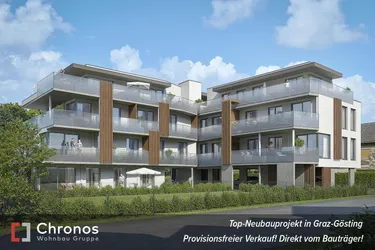 VERKAUFSSTART! Neubauprojekt in Ruhelage in Gösting! 2-Zimmerwohnung mit Süd-Balkon!