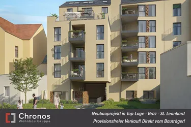 PROVISIONSFREI! Neubauprojekt - St.Leonhard! Große 2-Zimmerwohnung mit Innenhofbalkon!