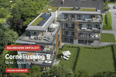 Neubauprojekt in Ruhelage in Gösting! Ca. 42m² 2-Zimmerwohnung mit Westbalkon!