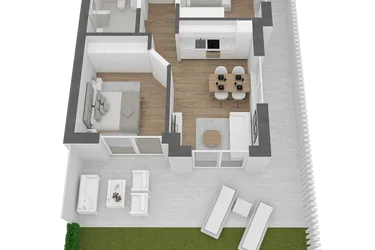 A1 Brixen: Ihr exklusives Zuhause mit großzügigen Fenstern, modernem Komfort und grüner Oase. Entdecken Sie Ihre 3-Zimmer-Wohnung im Erdgeschoss – ein Lebensraum voller Freiheit. 