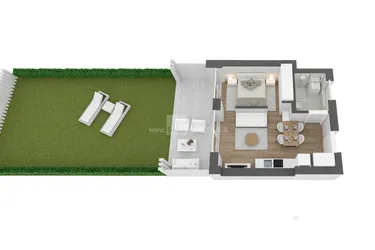 B3 Brixen – The White Residence: Exklusiver Monolokal mit cleverer Raumaufteilung, großzügigen Fensterflächen und privatem Garten in energieeffizienter Bauweise.
