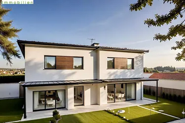 Exklusive Neubau-Doppelhaushälften mit Garten &amp; Terrasse in Top Lage - Hochwertig, Modern, Effizient