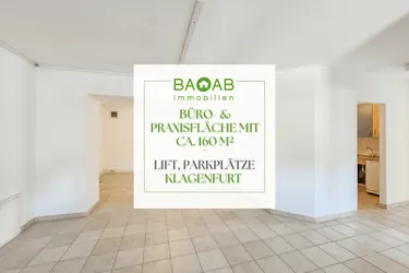 BÜRO- &amp; PRAXISFLÄCHE MIT CA. 160 M² | LIFT | PARKPLÄTZE | KLAGENFURT