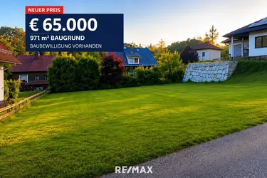 NEUER PREIS: 971 m² Baugrund mit genehmigtem 185-m²-Hausprojekt – nur € 65.000.MEHR ALS NUR EIN GRUNDSTÜCK – IHR NEUES ZUHAUSE IST BEREITS GEPLANT