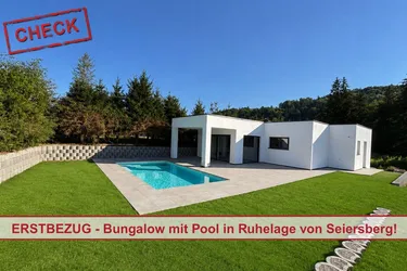 ERSTBEZUG in Ruhelage! Architektenbungalow mit Salzwasserpool in Seiersberg/Mantscha!