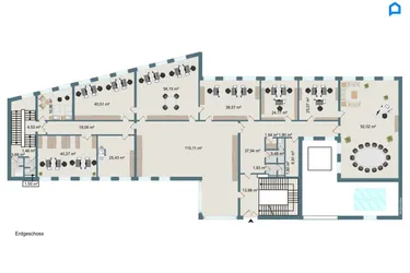 +BÜRO-Einheiten ab 24 m² anmietbar+ ab € 8,50 netto plus BK, Gesamt 545m² möglich +derzeit 10 Räume auch noch auf zusätzliche Räume aufteilbar +Teeküche+ Toiletten +optionale PKW Stellplätze+ optionaler Keller+D+