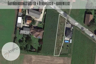 Bauträgergrundstück für 4 Reihenhäuser - baubewilligt