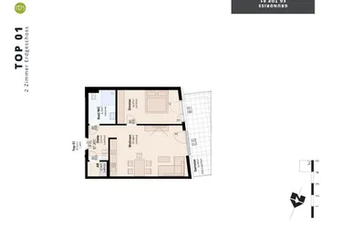 INNSBRUCK-LAND-wohnbaugeförderte 2-ZIMMERWOHNUNG - TOP01