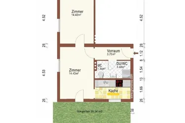 Sonnige und leistbare Gartenwohnung - provisionsfrei auf www.riedersbach.com