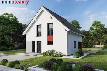 Sonniges Grundstück mit Bebauungskonzept für ein Einfamilienhaus