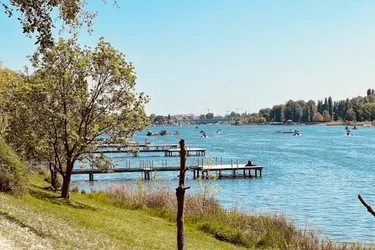Dachgeschoss mit Blick zur Alten Donau