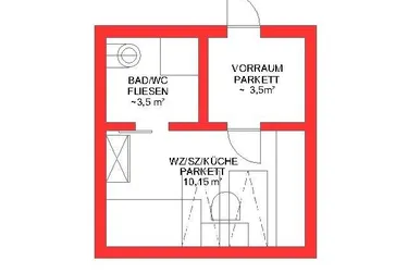 Zimmer an Monteure zu vermieten 17,15m²