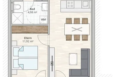 2-Zimmer-Terrassenwohnung (TOP 8) in Rankweil-Brederis, Korngasse 5