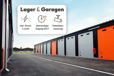 NEU! 28-112m² Lager- &amp; Hallenflächen mit Strom zur Miete