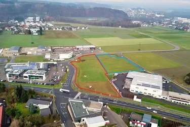 3841 m2 Betriebsbaugebiet - teilbar - Baurecht - Grundstück 1In bester Lage an der B 145 - nähe A1/B1