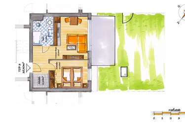2-Zimmer-Gartenwohnung