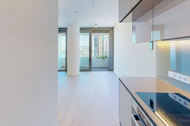 Moderne 1-Zimmer-Wohnung mit Balkon im DANUBEFLATS