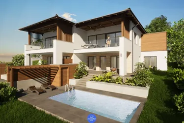Expose Wohnen mit traumhaftem Ausblick - stilvolle Doppelhaushälfte mit Pool - ACHTUNG NEUER PREIS