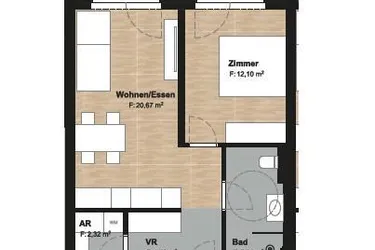 2 Zimmer Neubauwohnung mit Balkon und TG-Abstellplatz