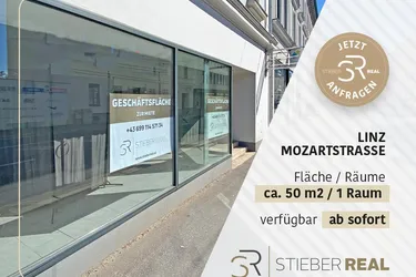 IHRE BÜHNE! Schaufenster frei in der Linzer Mozartstrasse.