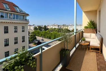 1010 Wien | EXKLUSIVES APARTEMENT 103 m² - 2 Zimmer - 2 Loggien - Klima| Top Lage, großartige Aussicht auf den Donaukanal