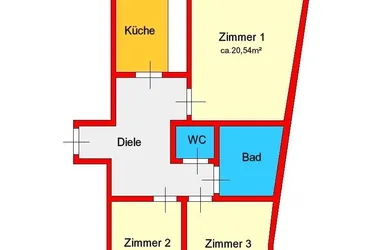 Zentrale 3-Zimmerwohnung mit Balkon hinter Finanzamt - Nähe Jakominiplatz