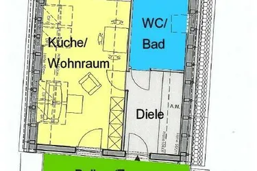 Provisionsfrei: zentrales Stadt-Dachapartment mit Balkon - Rosenkranzgasse