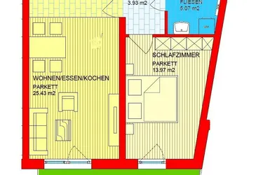 Moderne 2-Zimmer-Neubauwohnung mit Balkon und Tiefgarage bei Mur-Radweg/Andritz - Neugasse